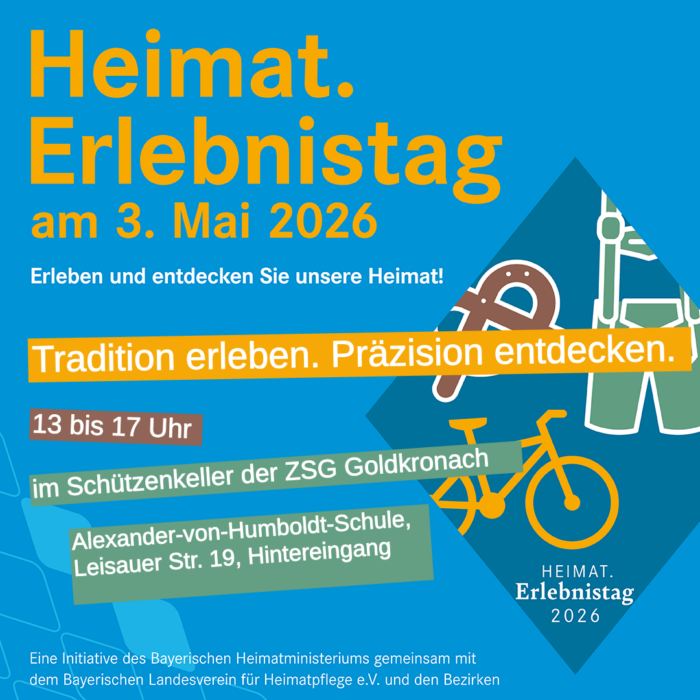 Heimat Erlebnistag im Schüzenverein Goldkronach, 3. Mai von 13 bis 17 Uhr